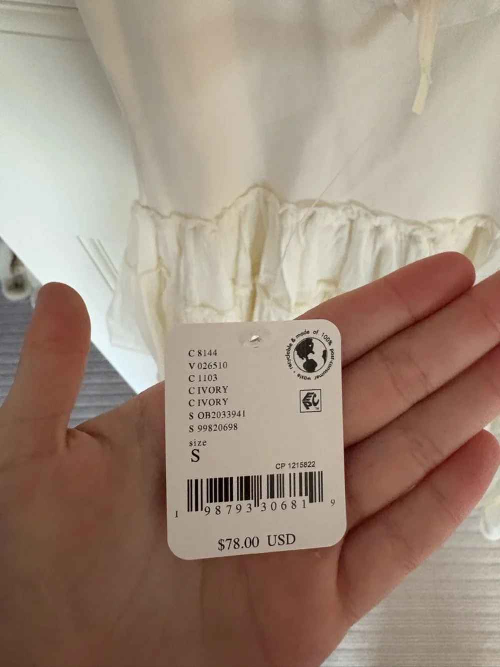 Free People Cream Tiered Mini Dress - Picture 3 of 3